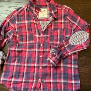 Adorable flannel with striped lining
